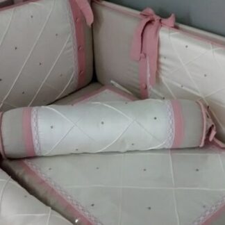 Kit Berço Off White e Rosé Básico