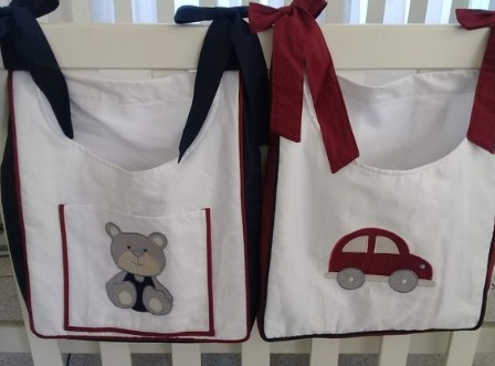 Porta Fraldas Carrinho Vermelho