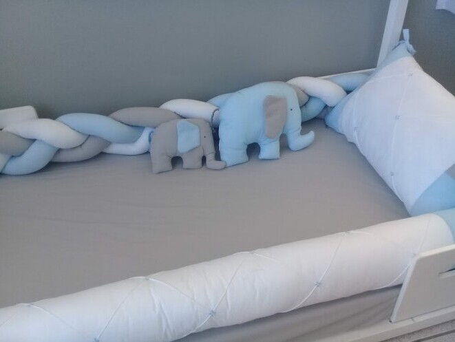 Kit Cama Montessoriano Elefantes Menino