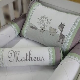 Kit Berço Safari Cinza Básico