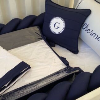 Kit Berço e Ninho 400 fios Marinho