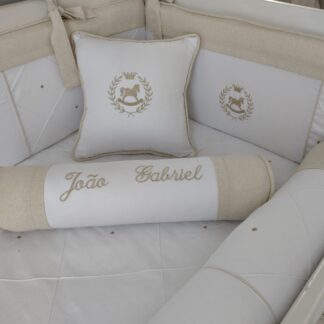 Kit Berço Cavalinho Bege - 400 fios