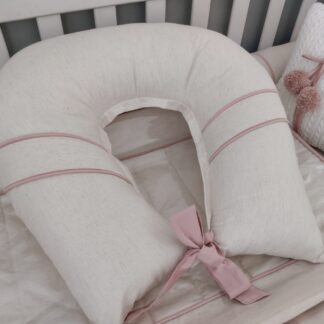 Almofada de Amamentação Linho e Rose