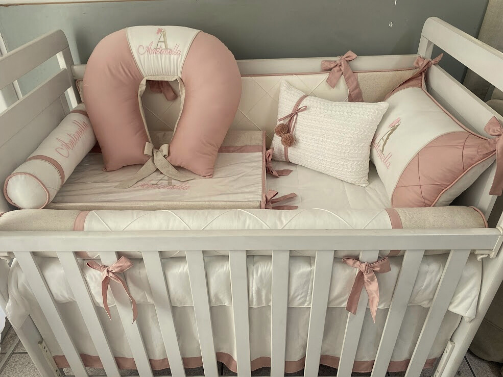 Kit Berço Rose Linho Borboleta - Imagem 5