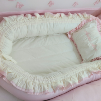 Ninho Redutor De Berço Jardim Encantado - Rosa Bebe