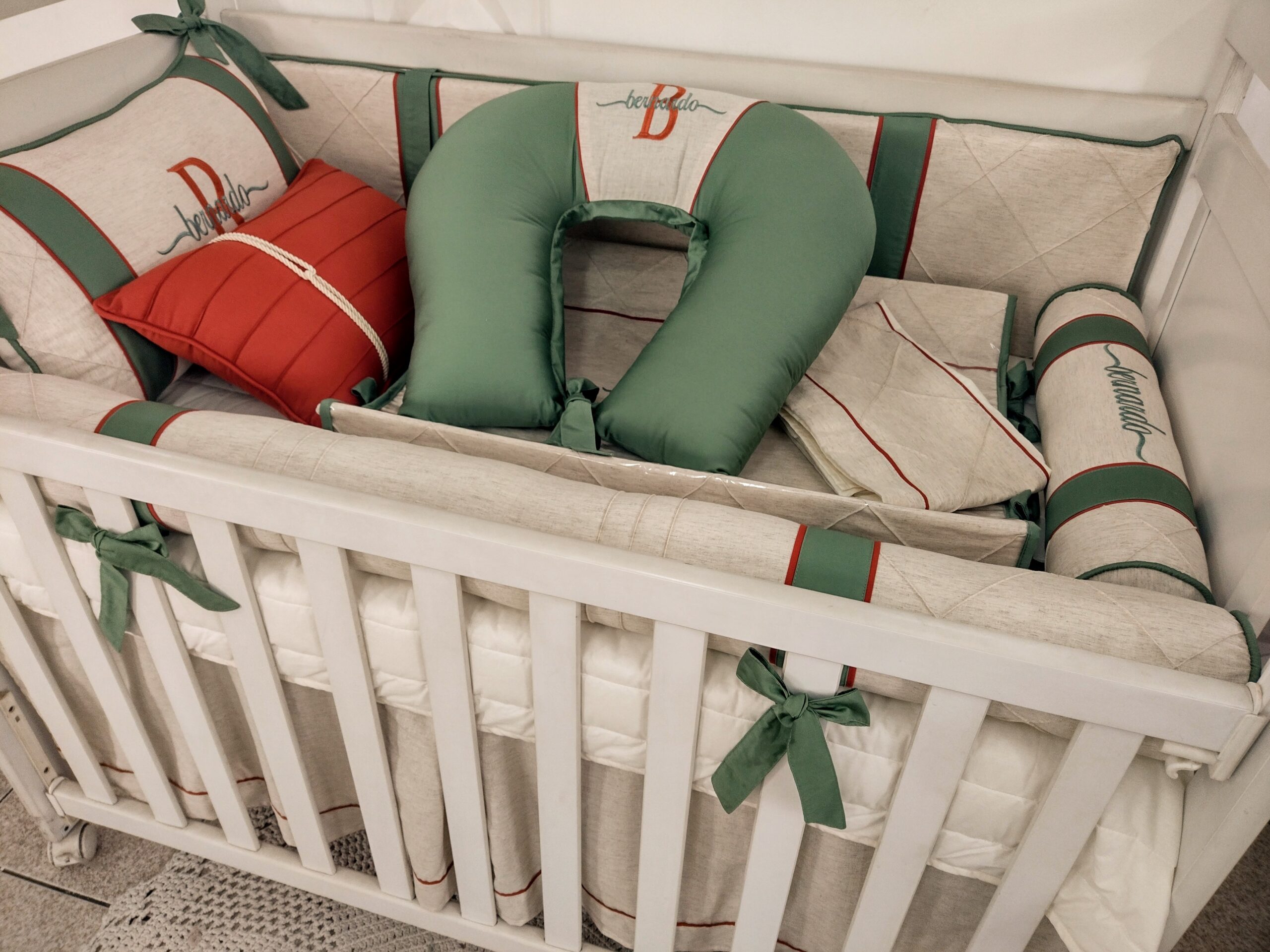 Kit Berço Terracota e Verde - Imagem 3