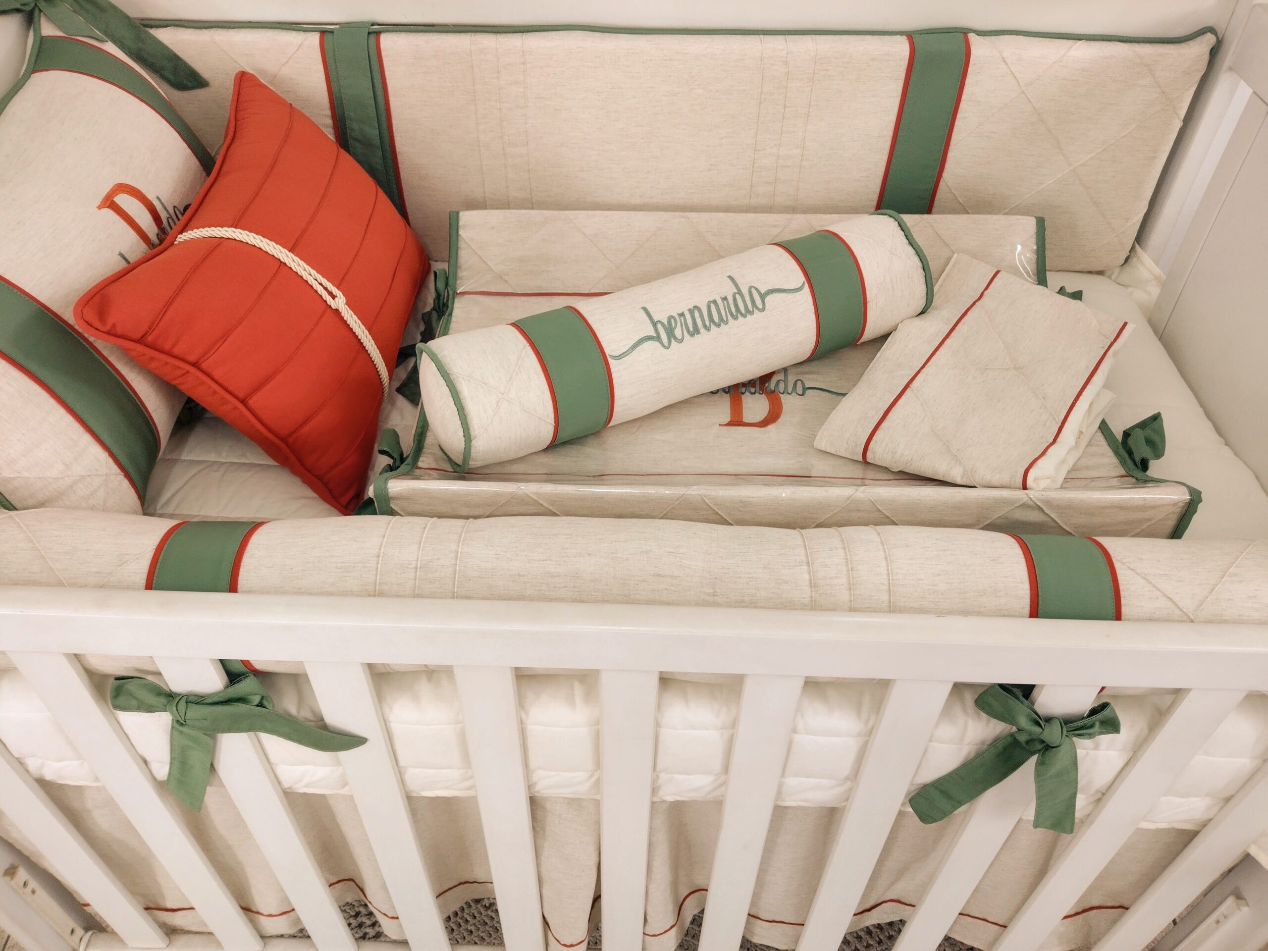 Kit Berço Terracota e Verde - Imagem 2