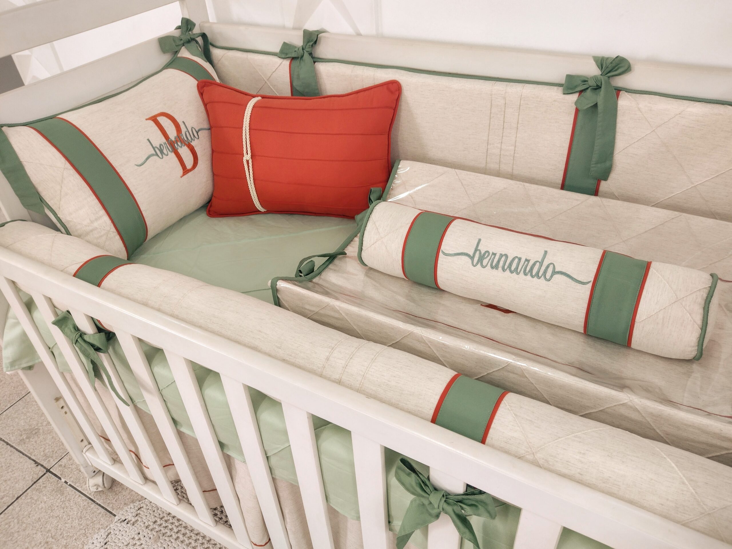 Kit Berço Terracota e Verde - Imagem 4