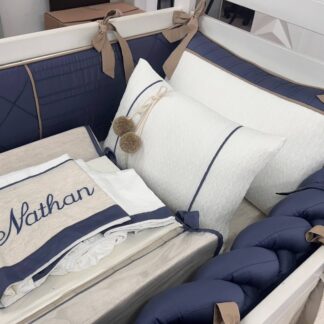 Kit Berço Tricô Petróleo