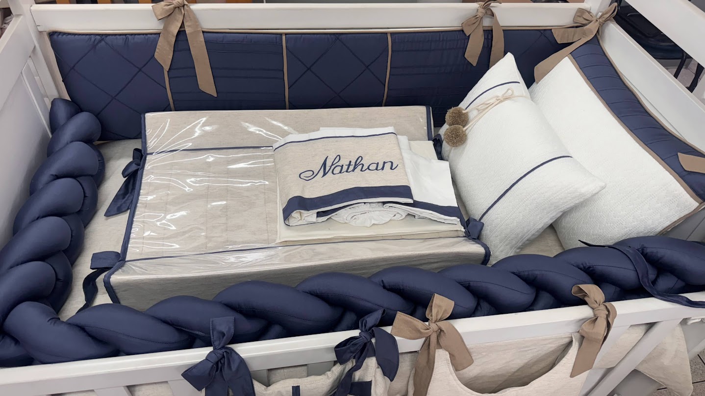 Kit Berço Tricô Petróleo - Imagem 2