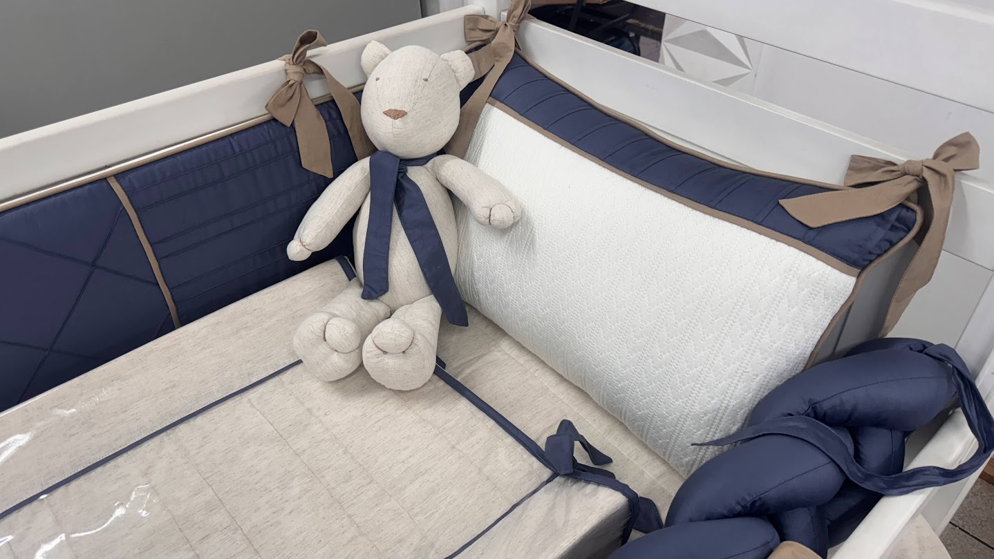 Kit Berço Tricô Petróleo - Imagem 4