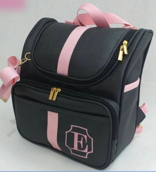 Mochila Maternidade 2 em 1 - Preto e Rosa