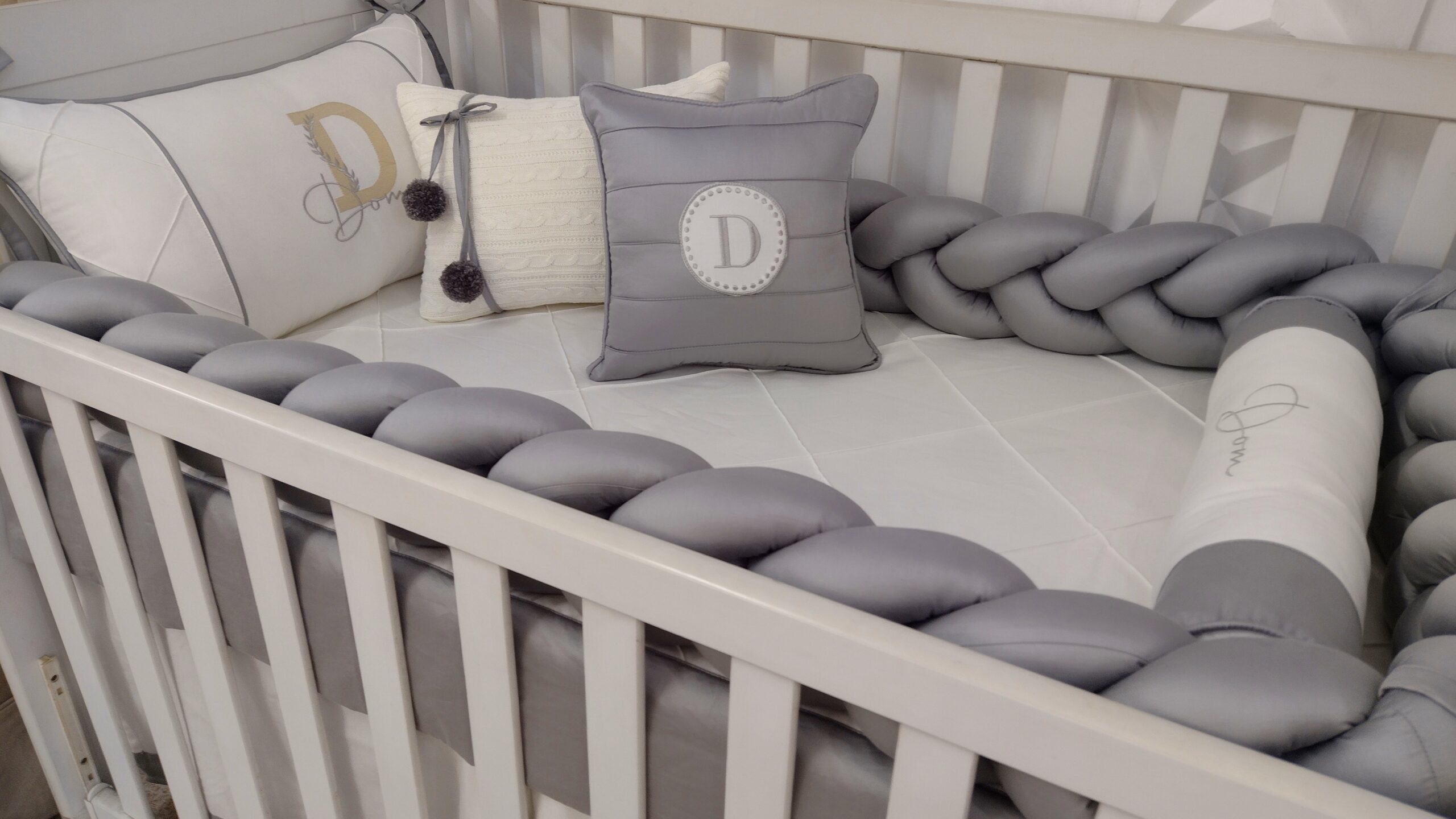 Kit Berço Cinza Dom - Imagem 5