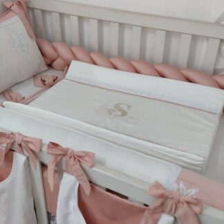 Kit Berço Borboleta Rose Tricô Rendado