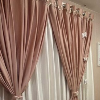 Cortina Rose Borboletas