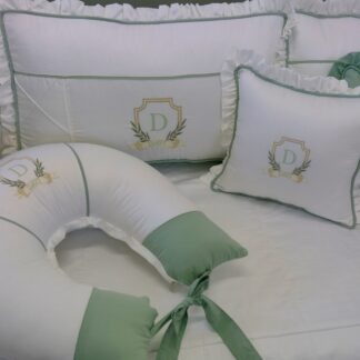 Kit Cama da Babá Verde e Dourado - Davi