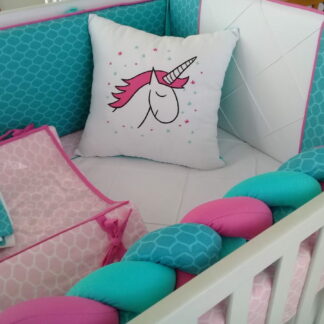 Kit Berço Unicórnio Rosa