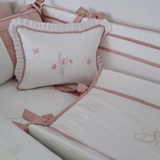 Kit Berço 400 Fios Flores e Borboletas