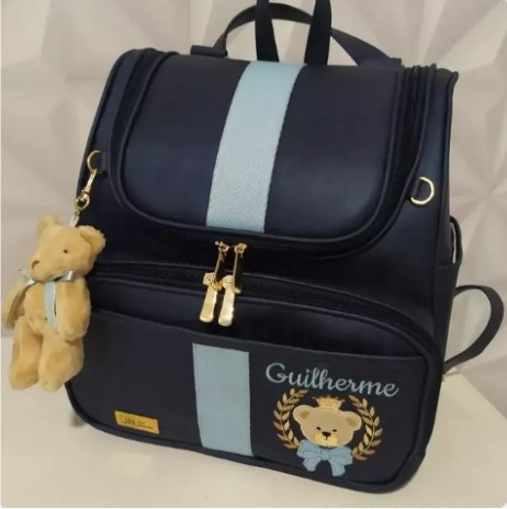 Mochila Maternidade 2 em 1 - Marinho Ursinho