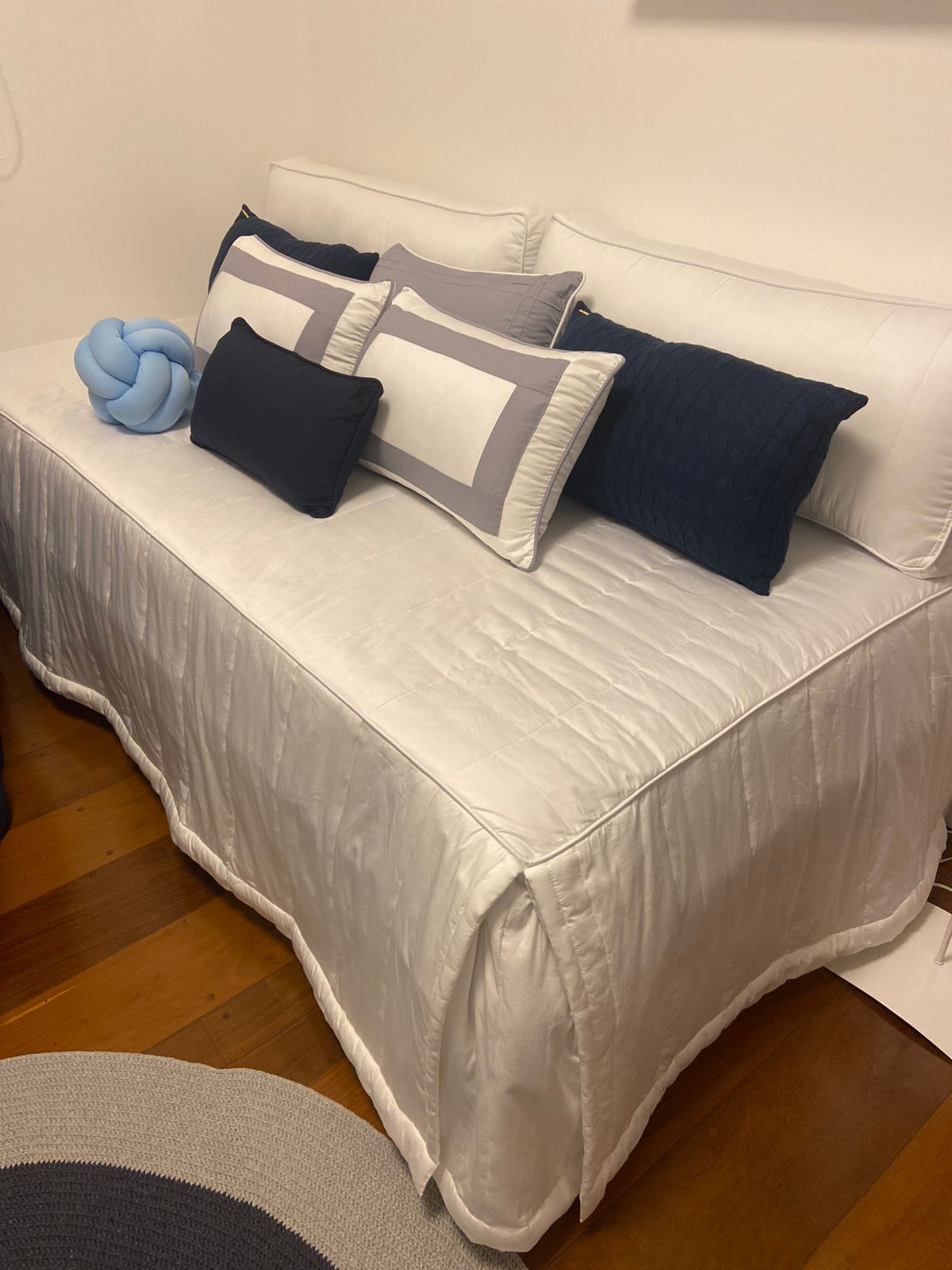 Kit Cama Box Marinho e Cinza - Imagem 3