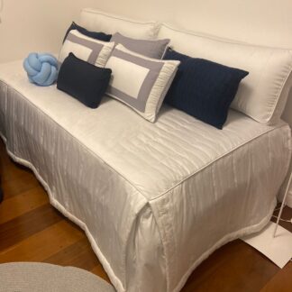 Kit Cama Box Marinho e Cinza