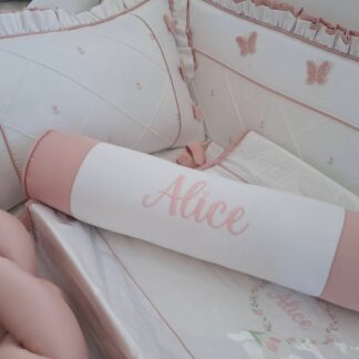 Kit Berço 400 Fios Tulipas e Borboletas – Rose